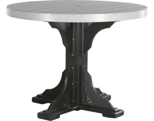 Amish Outdoors Gray and Black 4-Foot Round Counter Table