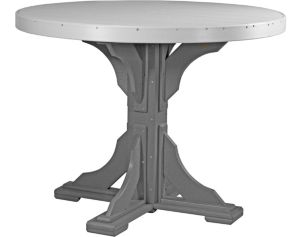 Amish Outdoors Gray and Slate 4-Foot Round Counter Table