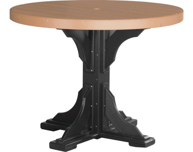 Amish Outdoors Cedar and Black 4-Foot Round Counter Table large image number 1