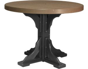 Amish Outdoors Mahogany and Black 4-Foot Round Counter Table