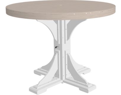 Amish Outdoors Birch and White 4-Foot Round Counter Table