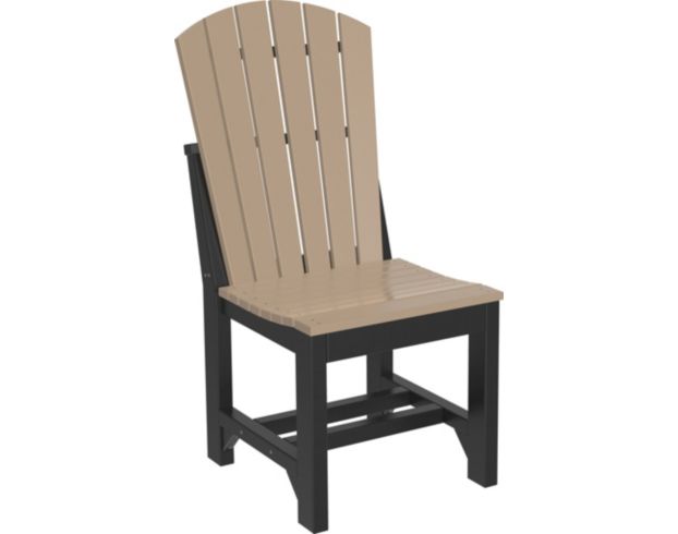 Amish Outdoors Island Adirondack Side Chair Weatherwood/BLK large image number 1