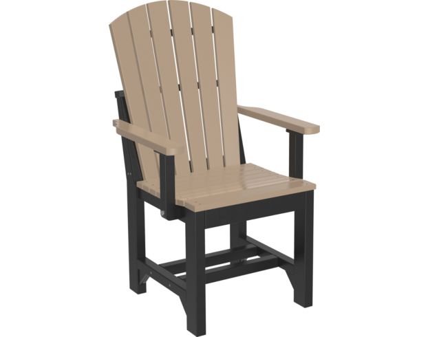 Amish Outdoors Island Adirondack Arm Chair Weatherwood/Black large image number 1