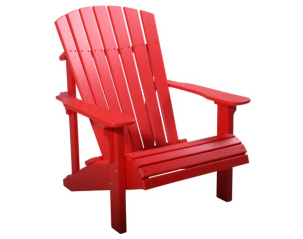 Amish Outdoors Red Deluxe Adirondack Chair large image number 1