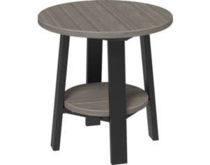 Amish Outdoors Deluxe 22-Inch Coastal Gray/Black Side Table