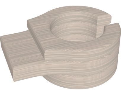 Amish Outdoors Adirondack Birch/White Stationary Cup Holder