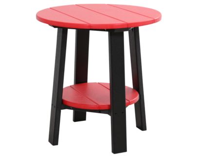 Amish Outdoors Deluxe 22-Inch Red/Black Side Table