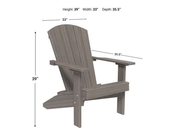 Amish Outdoors Lakeside Coastal Gray Adirondack Chair large image number 2