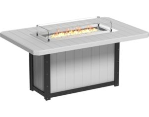 Amish Outdoors LuxCraft Lumin 79 Gray/Black Counter Height Fire Table