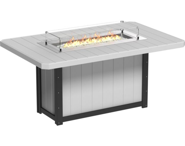 Amish Outdoors LuxCraft Lumin 79 Gray/Black Counter Height Fire Table large image number 1