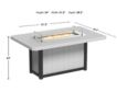 Amish Outdoors LuxCraft Lumin 79 Gray/Black Counter Height Fire Table small image number 2