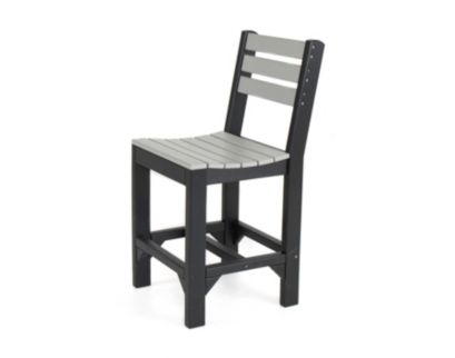 Amish Outdoors Island Gray/Black Counter Stool