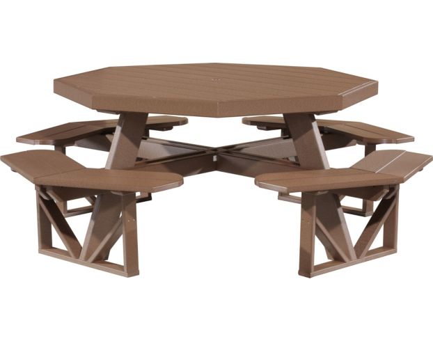 Amish Outdoors Poly Picnic Table Chestnut Octangonal Picnic Table large image number 1
