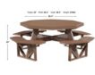 Amish Outdoors Chestnut Octangonal Picnic Table small image number 3