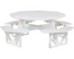 Amish Outdoors White Octangonal Picnic Table small image number 1