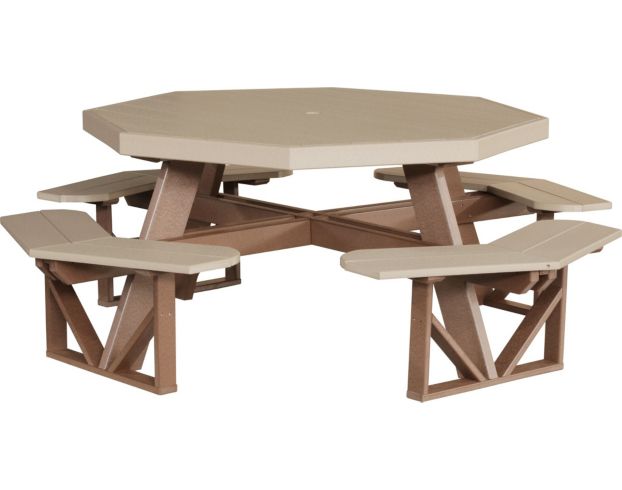 Amish Outdoors Two-Tone Octagonal Picnic Table large image number 1