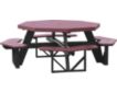 Amish Outdoors Poly Picnic Table Cherry Two-Tone Green Octangonal small image number 1