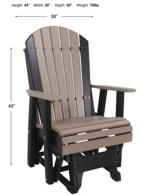 Amish Outdoors Deluxe Adirondack Outdoor Glider Homemakers   KRWD823658 X