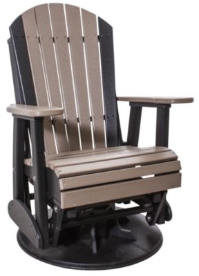 wooden swivel glider chair