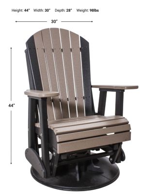 Amish Outdoors Adirondack Outdoor Swivel Glider Chair Homemakers   KRWD82971 X