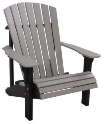 Amish Outdoors Deluxe Gray/Black Adirondack Chair | Homemakers