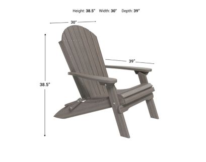 Amish Outdoors Coastal Gray Folding Adirondack Chair