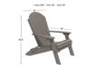 Amish Outdoors Coastal Gray Folding Adirondack Chair small image number 2