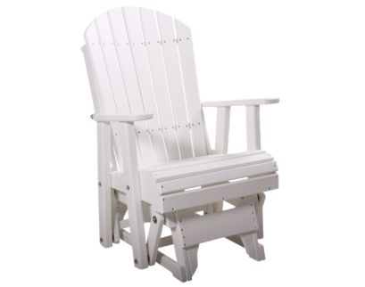 Amish Outdoors Deluxe White Adirondack Glider Chair