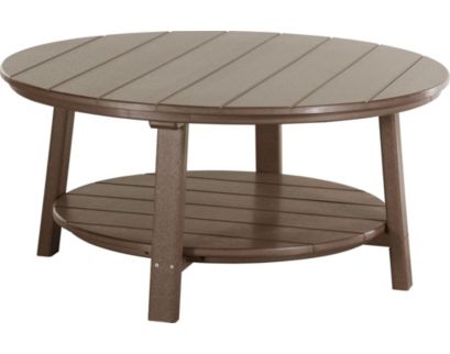 Amish Outdoors Deluxe Chestnut Round Adirondack Coffee Table