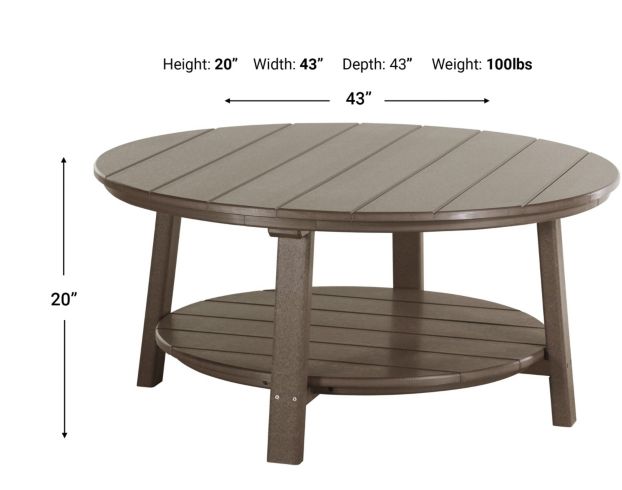 Amish Outdoors Deluxe Outdoor Coffee Table large image number 3