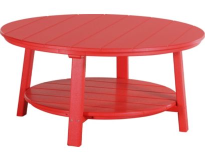 Amish Outdoors Deluxe Red Round Adirondack Coffee Table