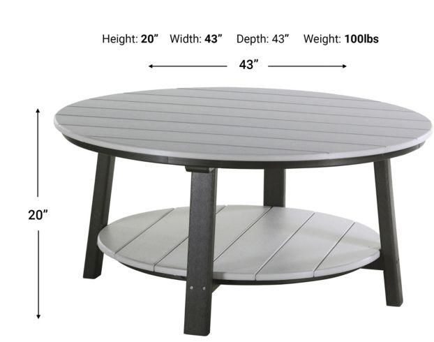 Amish Outdoors Deluxe Outdoor Coffee Table large image number 3
