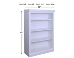 Kurio King JC White 48-Inch Bookcase