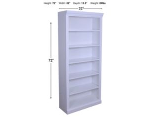 Kurio King JC White 72-Inch Bookcase