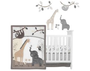 Lambs & Ivy Baby Jungle Animals 4-Piece Crib Set