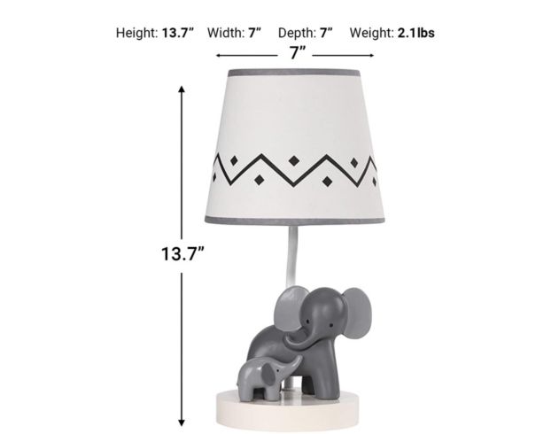 Lambs & Ivy Me & Mama Elephant Nursery Lamp large image number 5