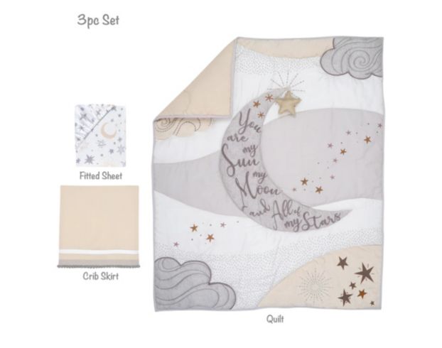 Stars and best sale moon crib bedding