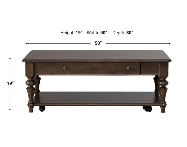 Liberty Furniture Industries, Inc. Arden Road Satin Cherry Rectangular Coffee Table large image number 11