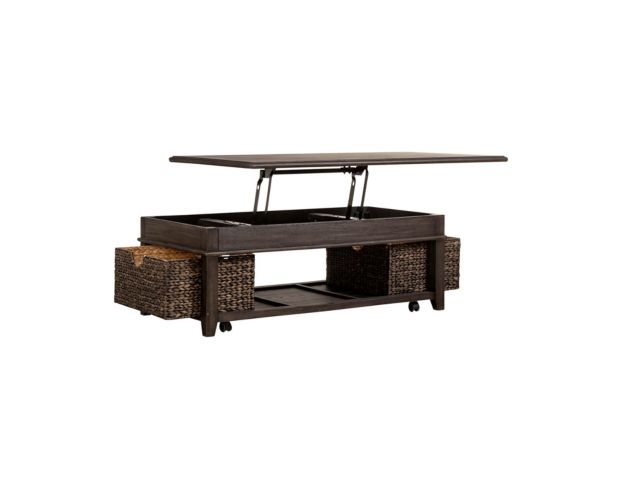 Liberty Furniture Industries, Inc. Mill Creek Peppercorn Lift Top Coffee Table large image number 5