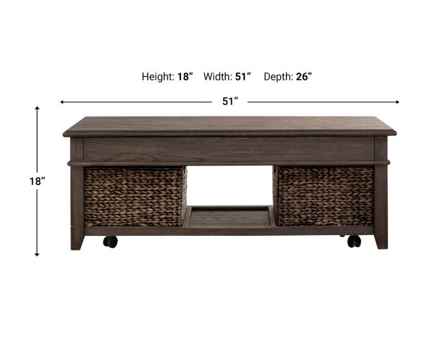 Liberty Furniture Industries, Inc. Mill Creek Peppercorn Lift Top Coffee Table large image number 11