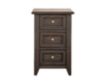 Liberty Furniture Industries, Inc. Mill Creek Peppercorn 3-Drawer Chairside Table small image number 1