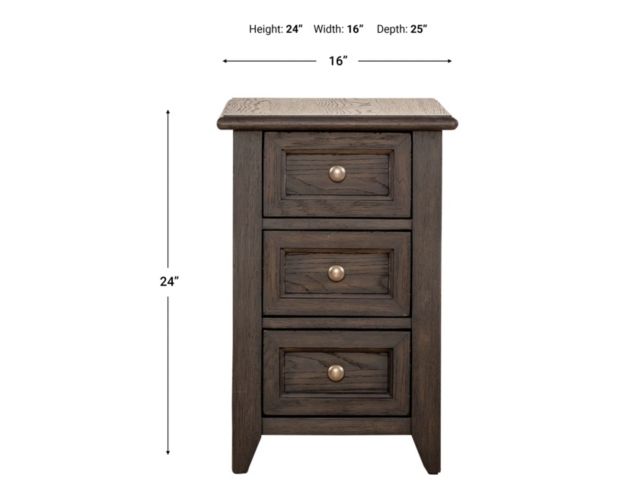 Liberty Furniture Industries, Inc. Mill Creek Peppercorn 3-Drawer Chairside Table large image number 13