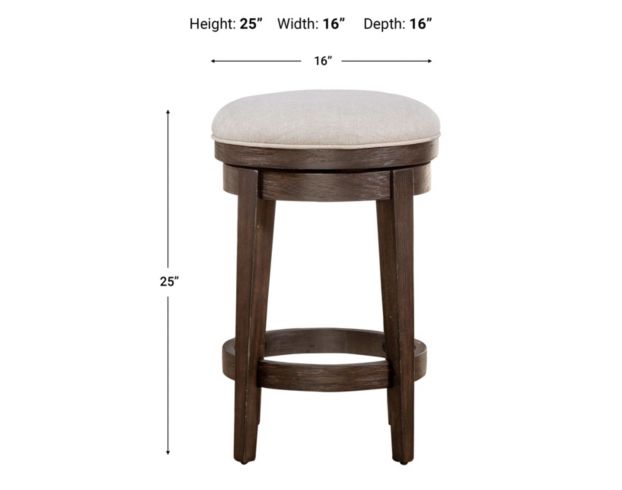 Liberty Furniture Industries, Inc. Mill Creek Peppercorn Console Swivel Stool large image number 10