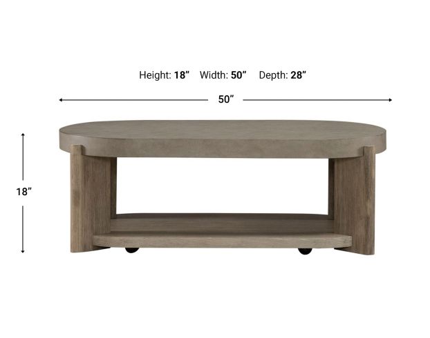 Liberty Furniture Industries, Inc. Affinity Dusty Taupe Oval Coffee Table large image number 9