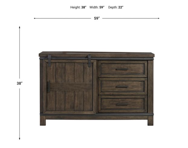 Liberty Furniture Industries, Inc. Thornwood Barn Door Dresser large image number 5