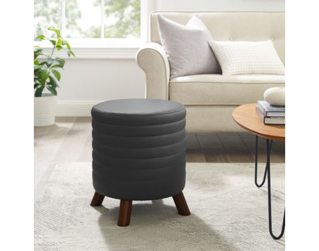 Linon Peat Gray Ottoman large image number 2
