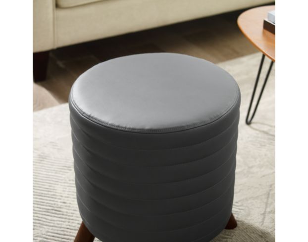 Linon Peat Gray Ottoman large image number 3
