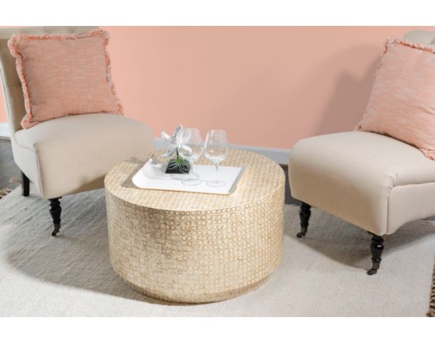 Capiz deals end table