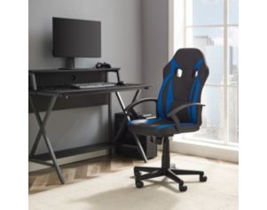 Linon Klutch Blue Desk Chair