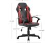 Linon Klutch Red Desk Chair small image number 3